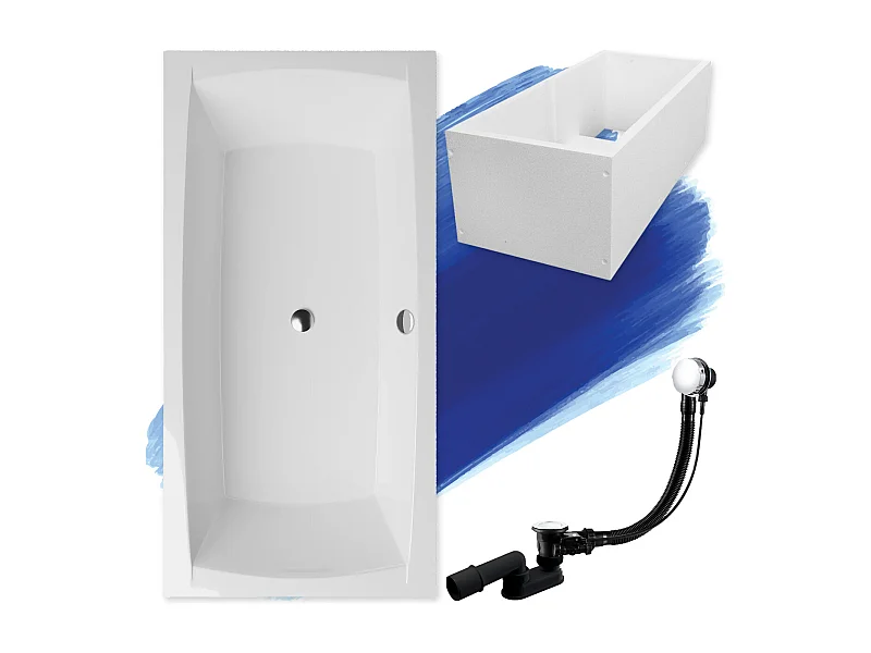 Badewanne Rechteck APRI 140x70 mit Wannenträger | Ablauf & Füße GRATIS !