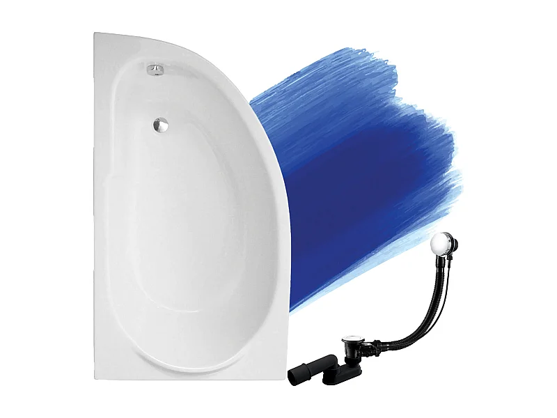 Badewanne Eckwanne MIKI 145x85 Links | Ablauf & Füße GRATIS !