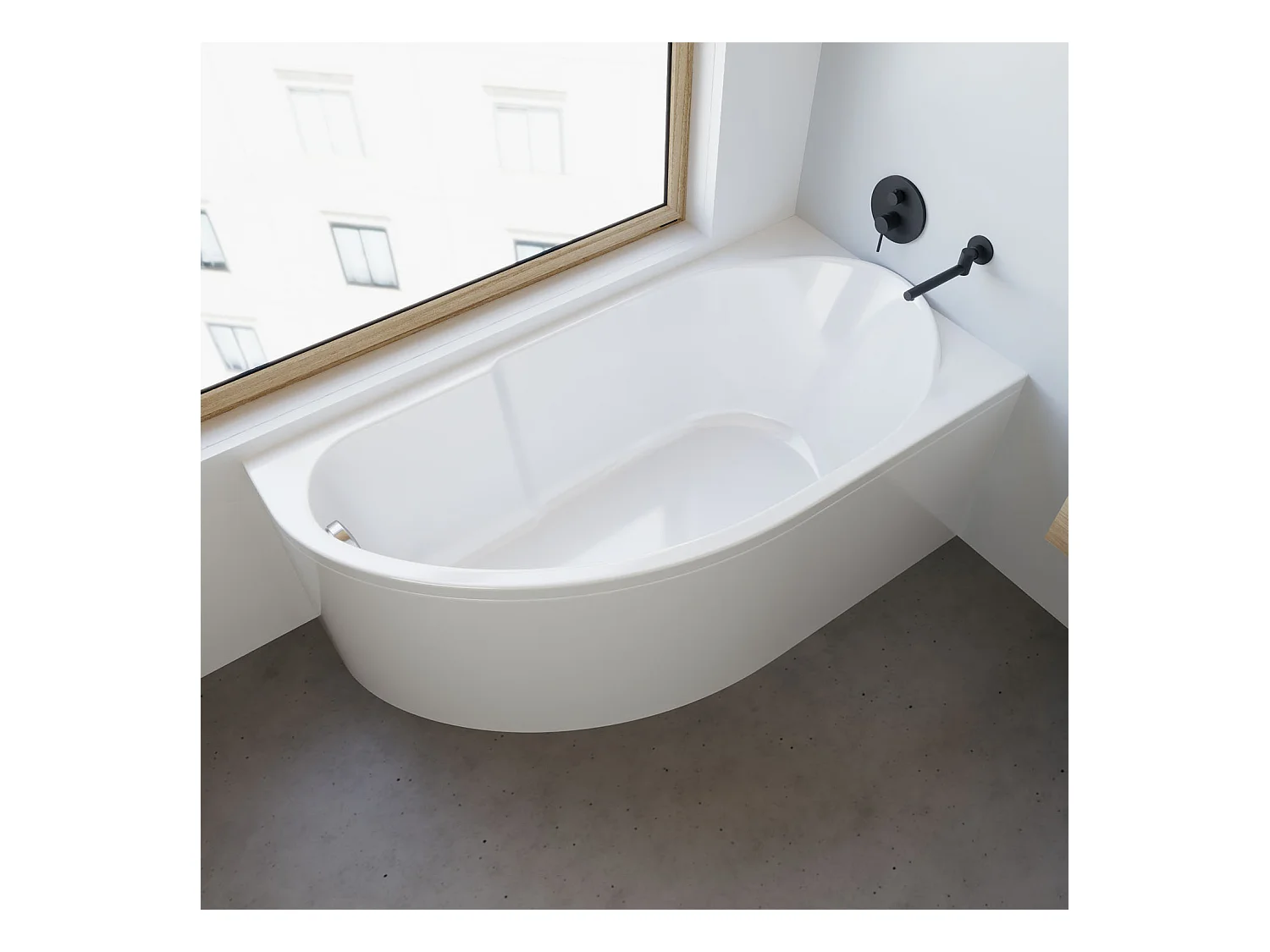 Badewanne Eckwanne MIKI 145x85 Links | Ablauf & Füße GRATIS !