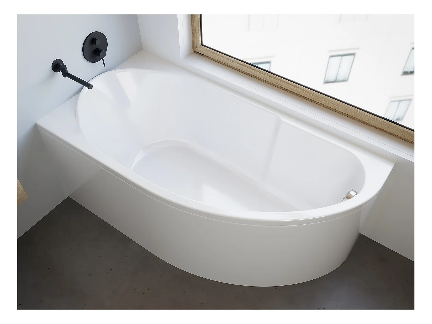 Badewanne Eckwanne MIKI 145x85 Links | Ablauf & Füße GRATIS !