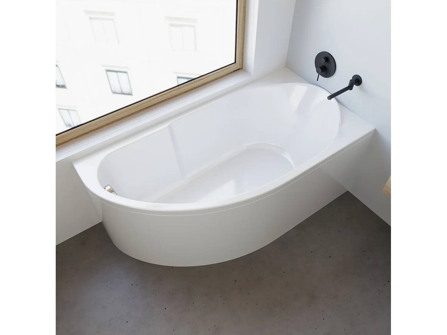 Badewanne Eckwanne MIKI 145x85 Links | Ablauf & Füße GRATIS !