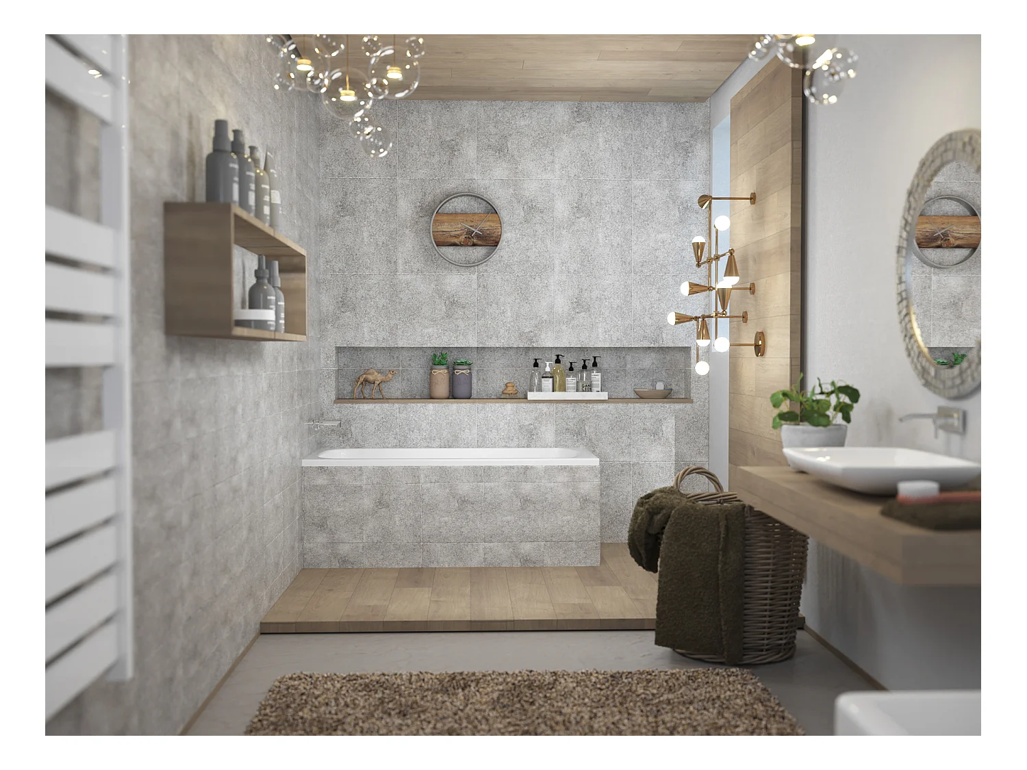 Badewanne Rechteck CLASSIC 120x70 mit Wannenträger | Ablauf & Füße GRATIS !