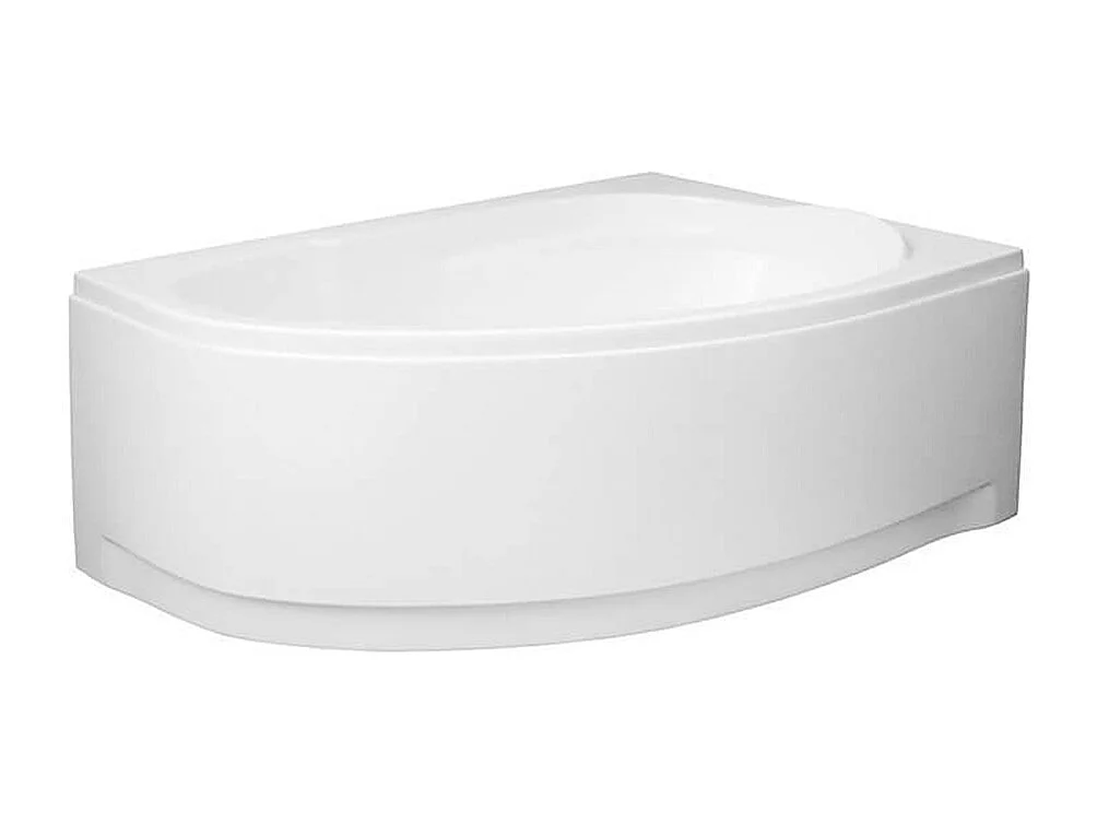 Baignoire asymétrique 150x100 Droite MAREA acrylique blanc + avec Tablier + Pieds + Vidage à chromé