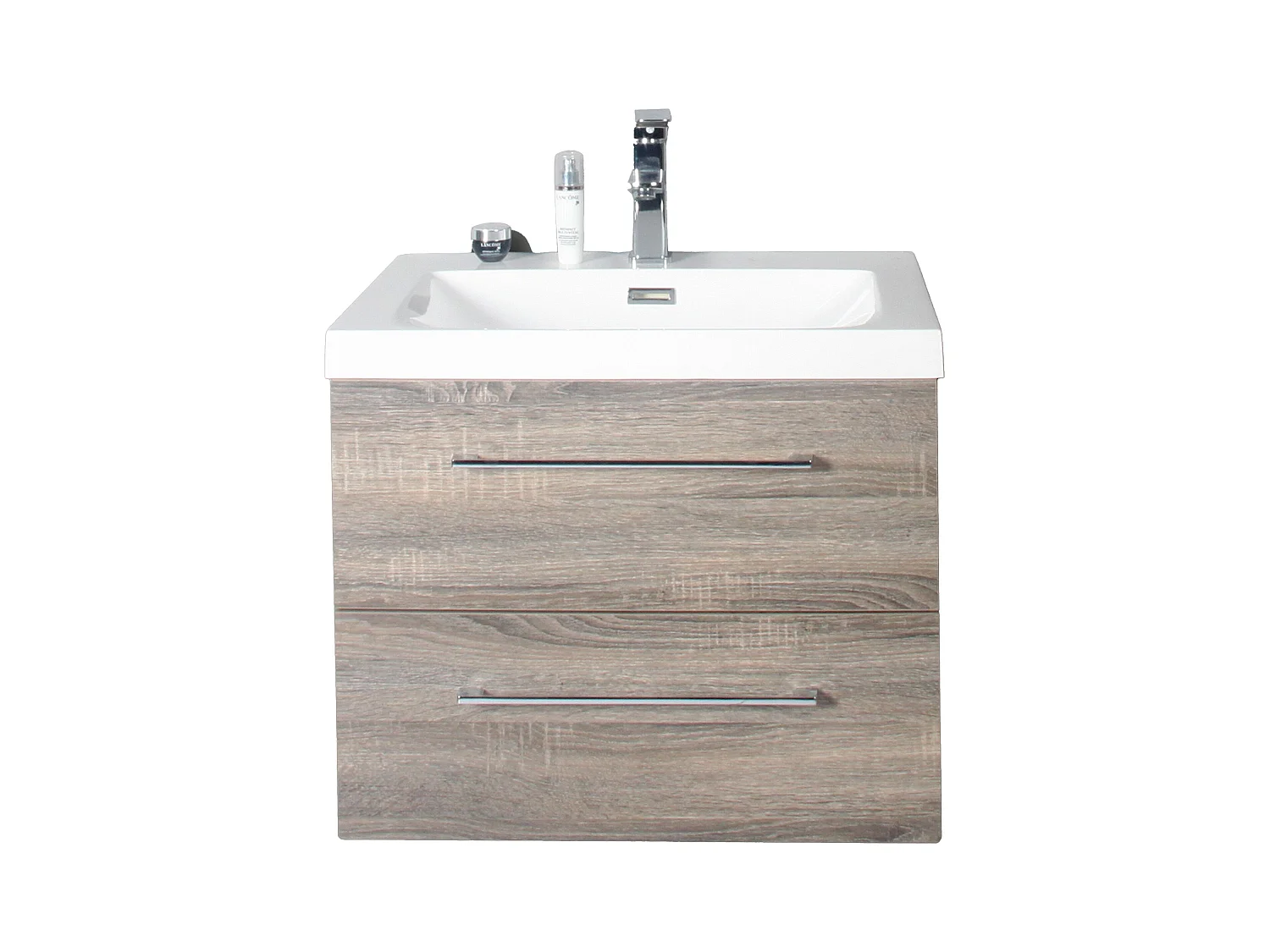 Meuble avec vasque 80 cm chêne californien gris Aquasun