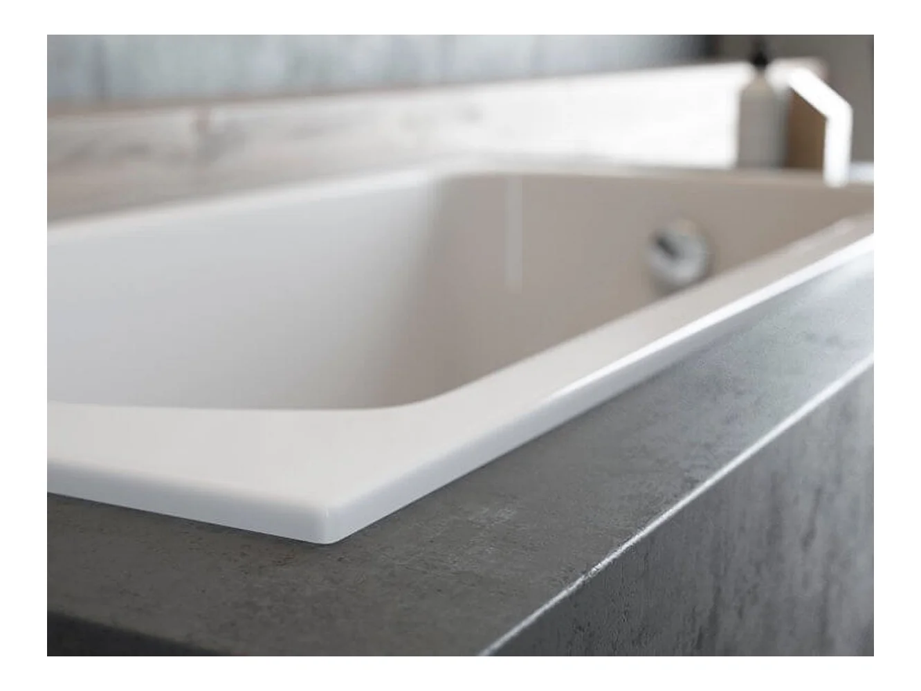 Badewanne Rechteck CLASSIC SLIM 180x80 mit Styroporverkleidung Ablage 4cm | Ablauf & Füße GRATIS !