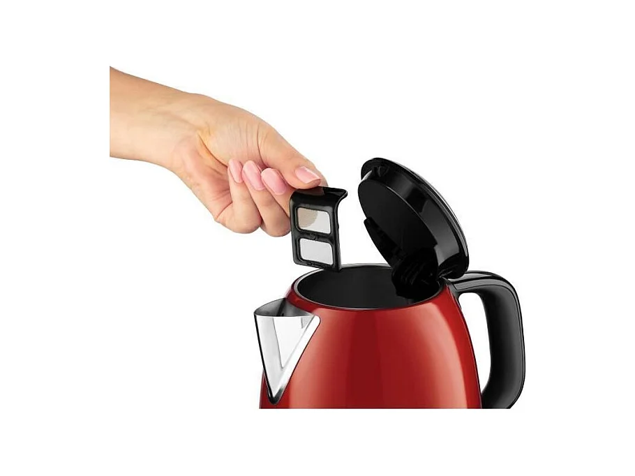 RUSSEL HOBBS 24992-70 Bouilloire Compacte Colours Plus Capacite 1 L Filtre Anti-Calcaire Amovible Lavable - Rouge