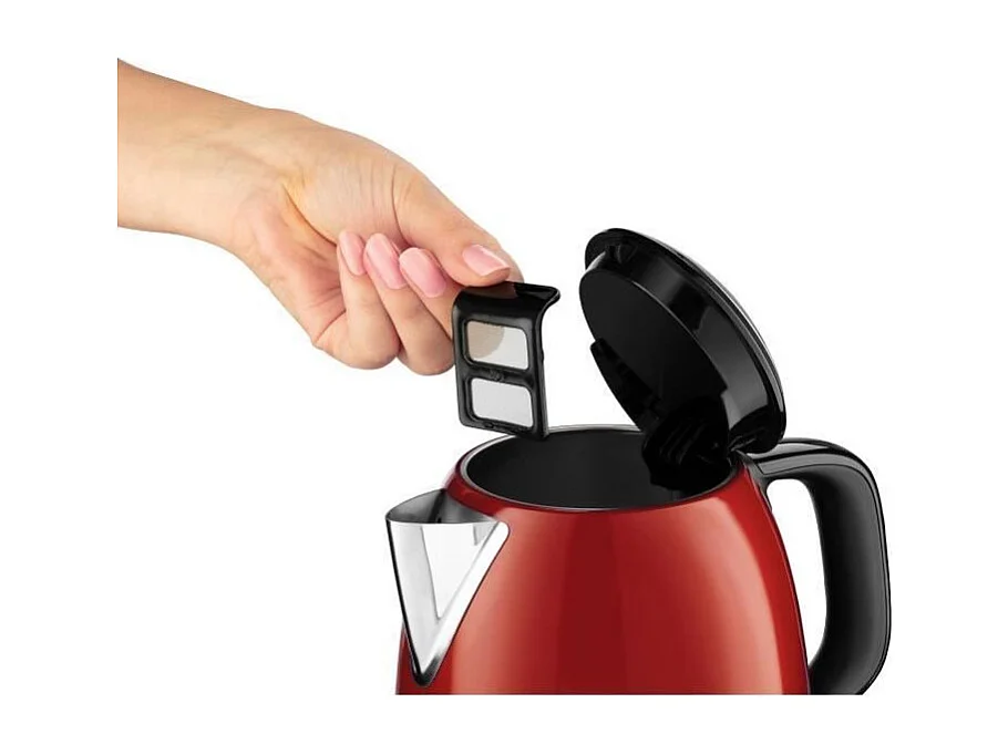 RUSSEL HOBBS 24992-70 Bouilloire Compacte Colours Plus Capacite 1 L Filtre Anti-Calcaire Amovible Lavable - Rouge