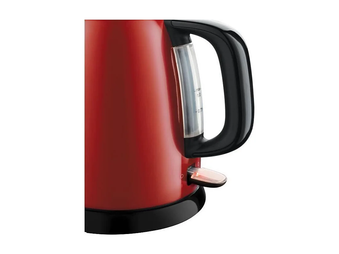 RUSSEL HOBBS 24992-70 Bouilloire Compacte Colours Plus Capacite 1 L Filtre Anti-Calcaire Amovible Lavable - Rouge