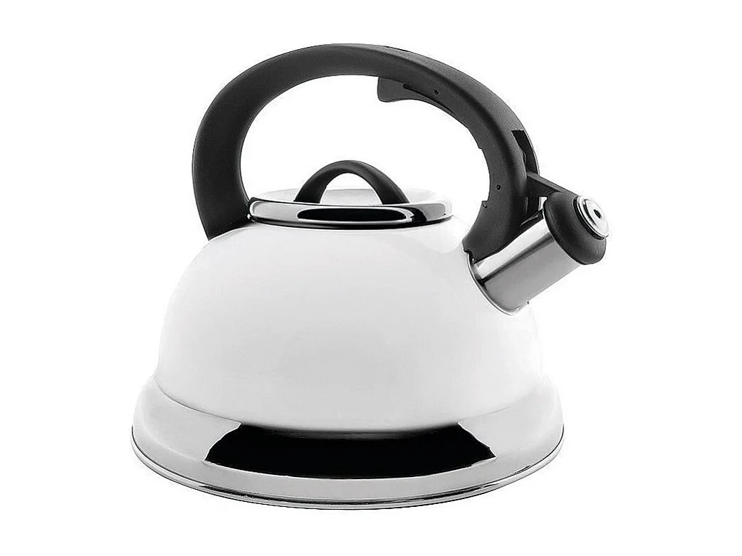 Bouilloire sifflante 2.5 L laqué blanc