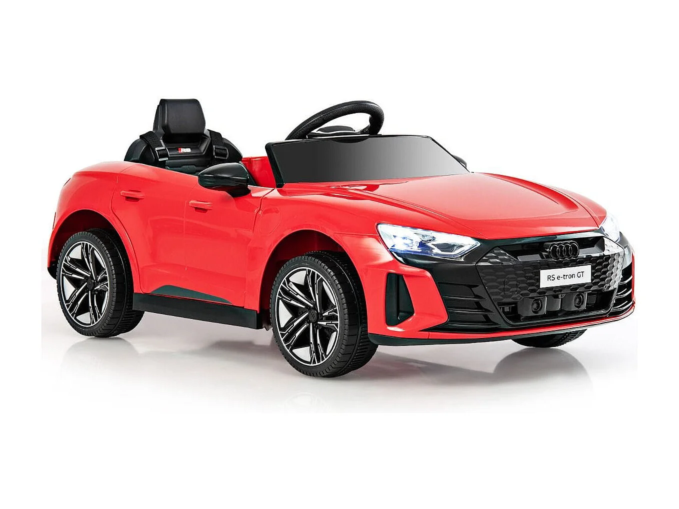 Macchina elettrica per bambini con telecomando luci LED MP3 musica clacson, Veicolo elettrico a batteria 12V Rosso