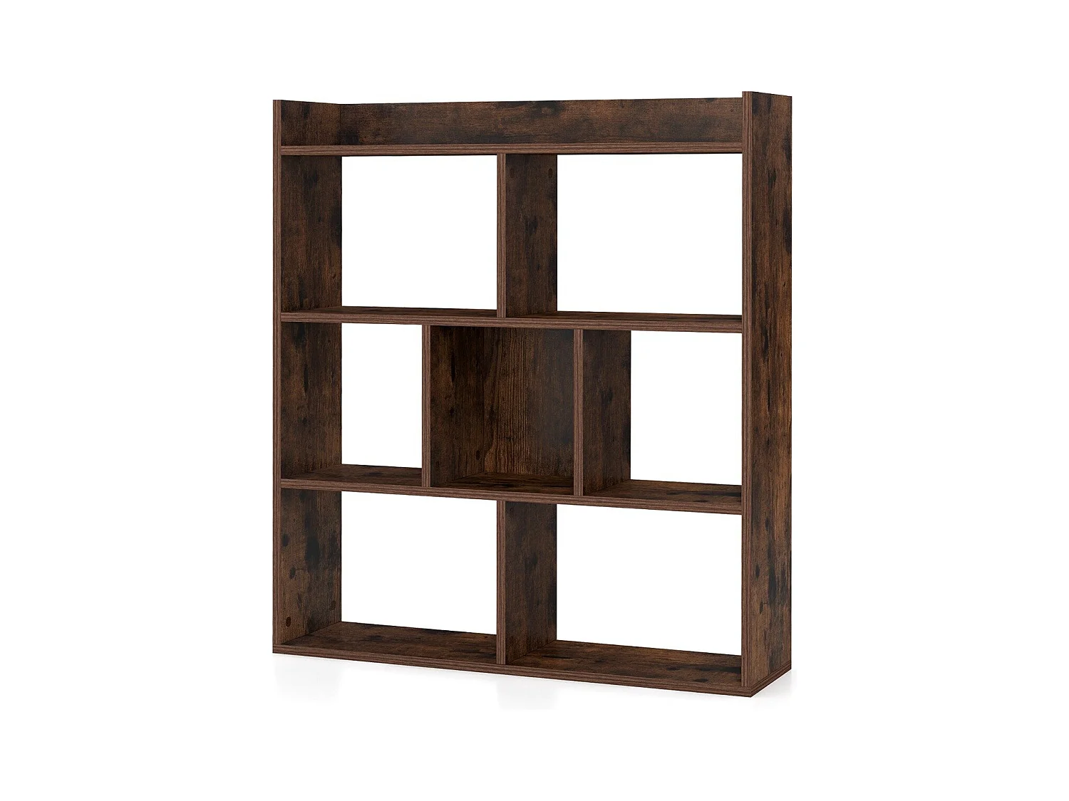 Bücherregal mit 7 Würfeln Standregal Würfelregal Aufbewahrungsregal 80 x 20 x 90 cm Kaffee