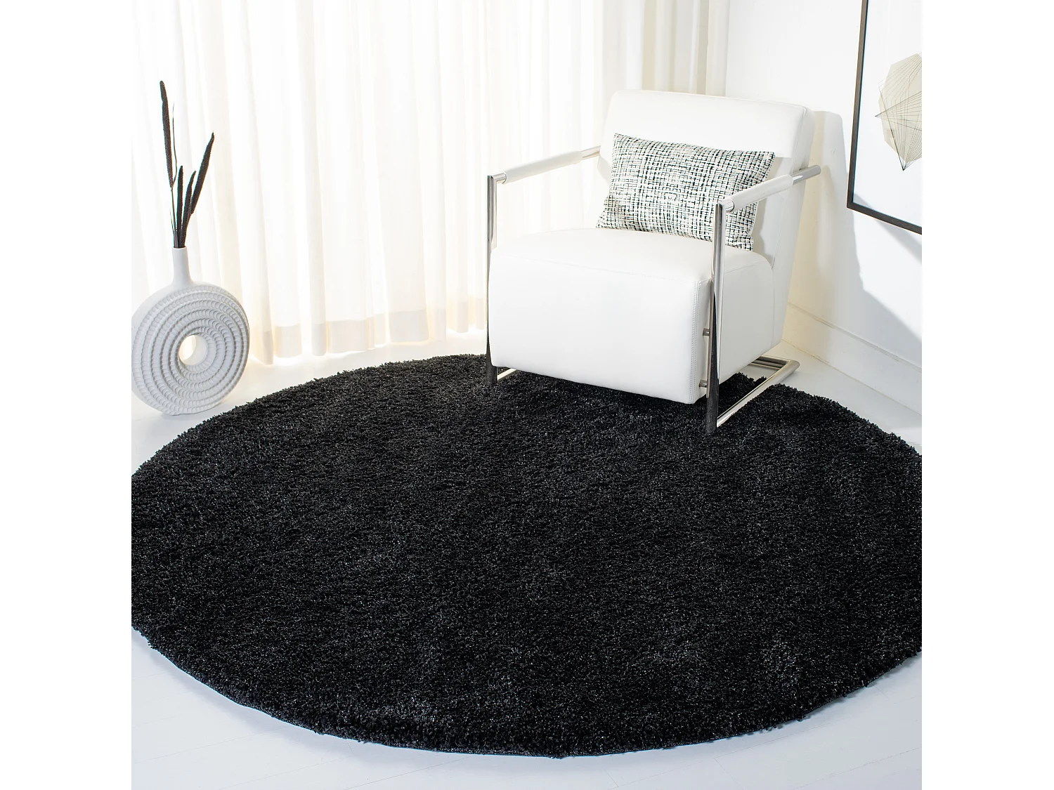 Tapis Noir 122 X 122 cm - Crosby