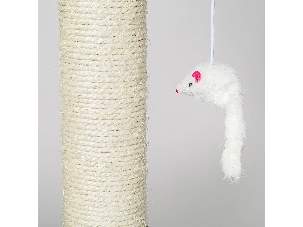 Albero per Gatto con Graffiatoio Cuccia Giocattolo Gatti Parco Giochi Tiragraffi in Sisal Naturale 71 x 44 x 33 cm