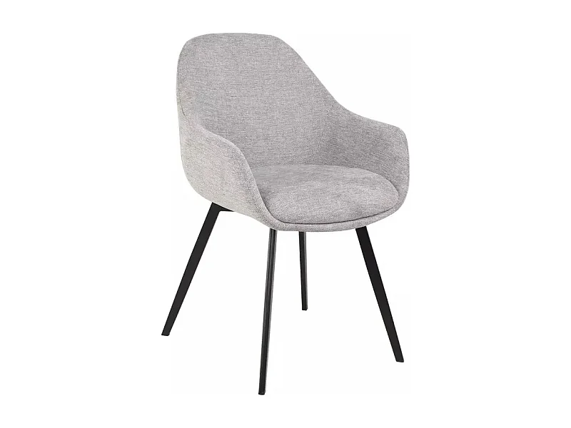 Chaise Vinto/revêtement tissu métal/Gris