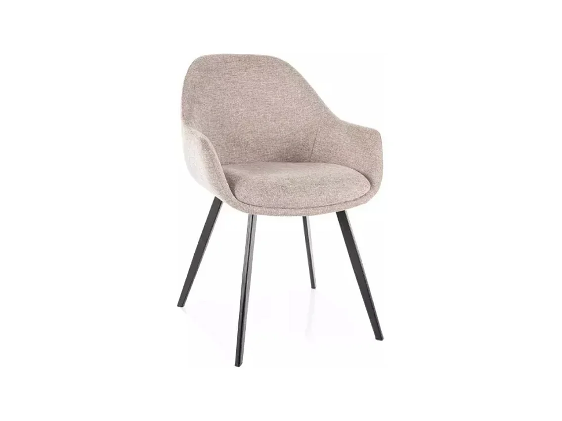 Sedia Vinto/rivestimento in tessuto metallo/Beige