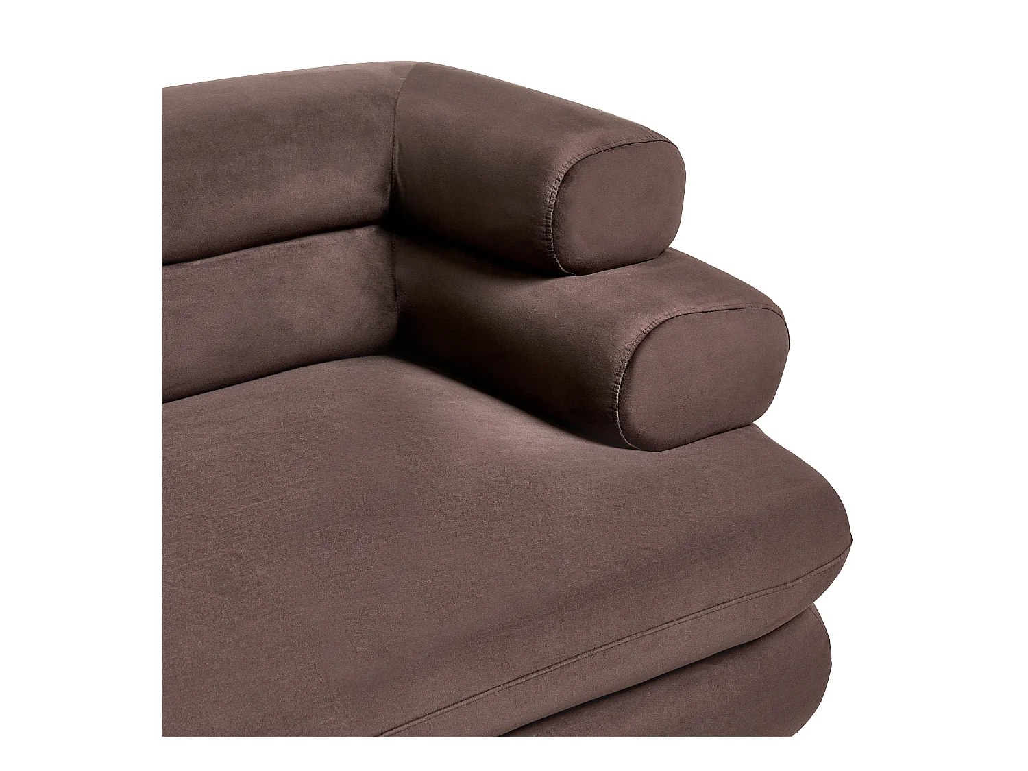 Canapé 2 places HELLE Velours Marron foncé