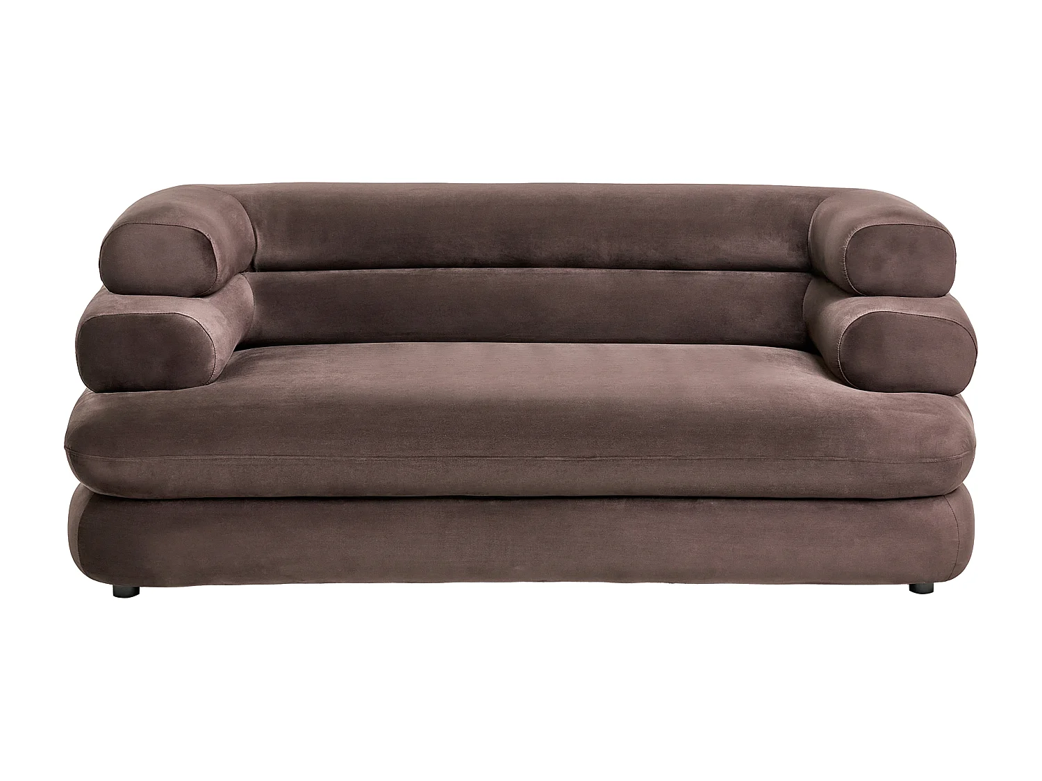 Canapé 2 places HELLE Velours Marron foncé