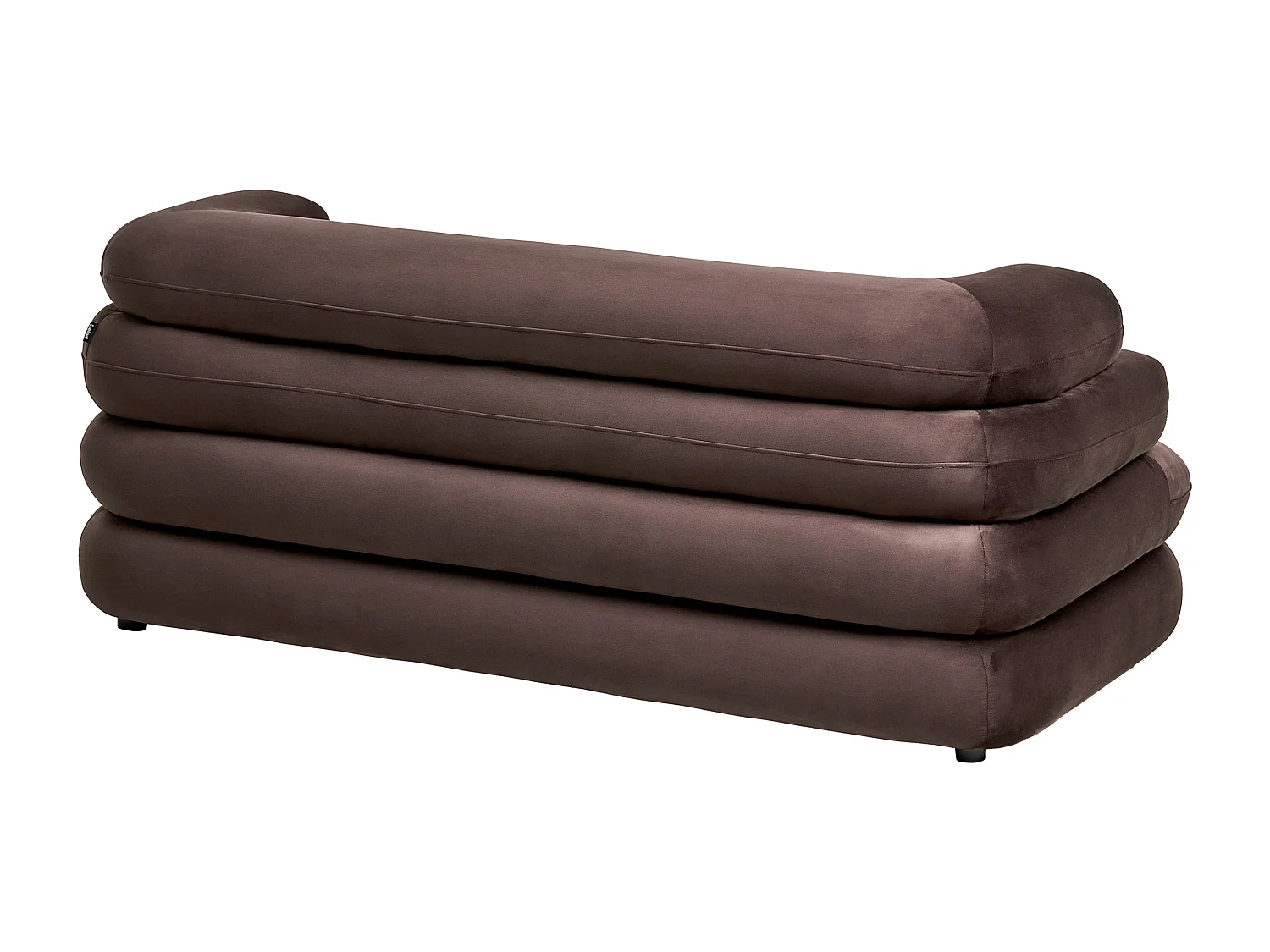 Canapé 2 places HELLE Velours Marron foncé