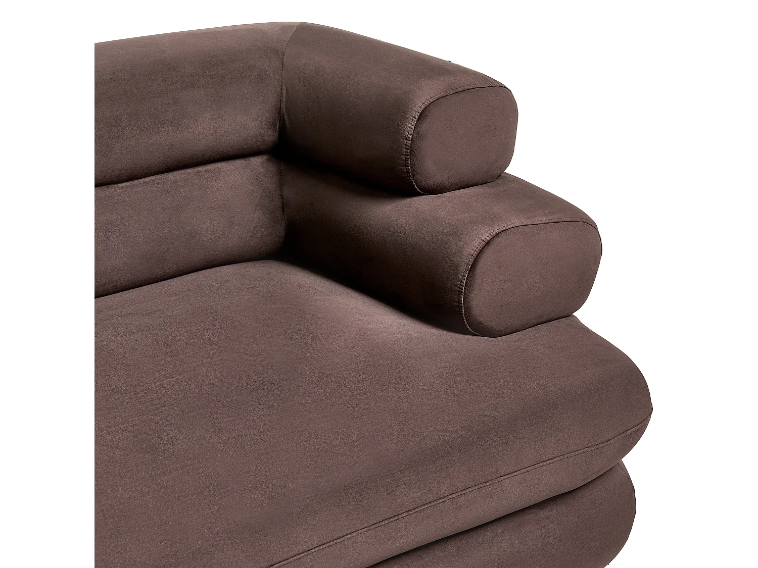 Canapé 2 places HELLE Velours Marron foncé