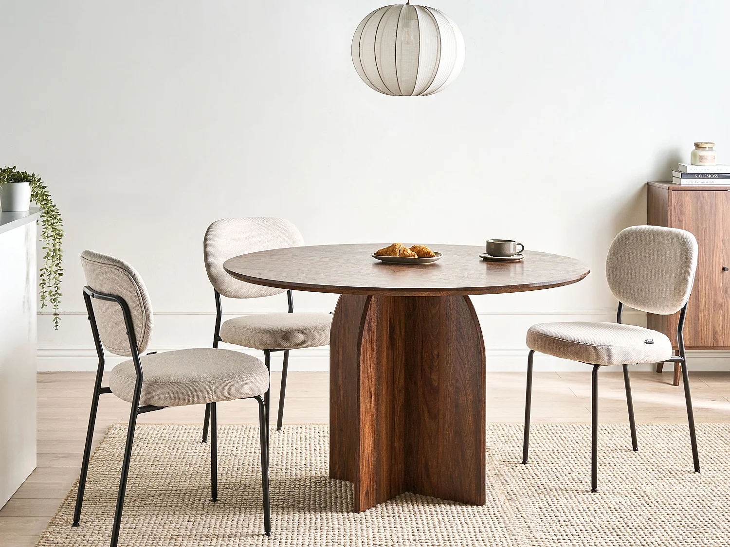 Table de repas YARRA Marron foncé 120 cm 120 cm