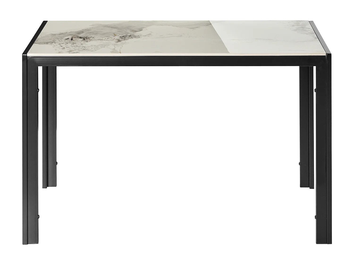 Table de repas CLARENCE Marbre blanc 70 cm Céramique 120 cm