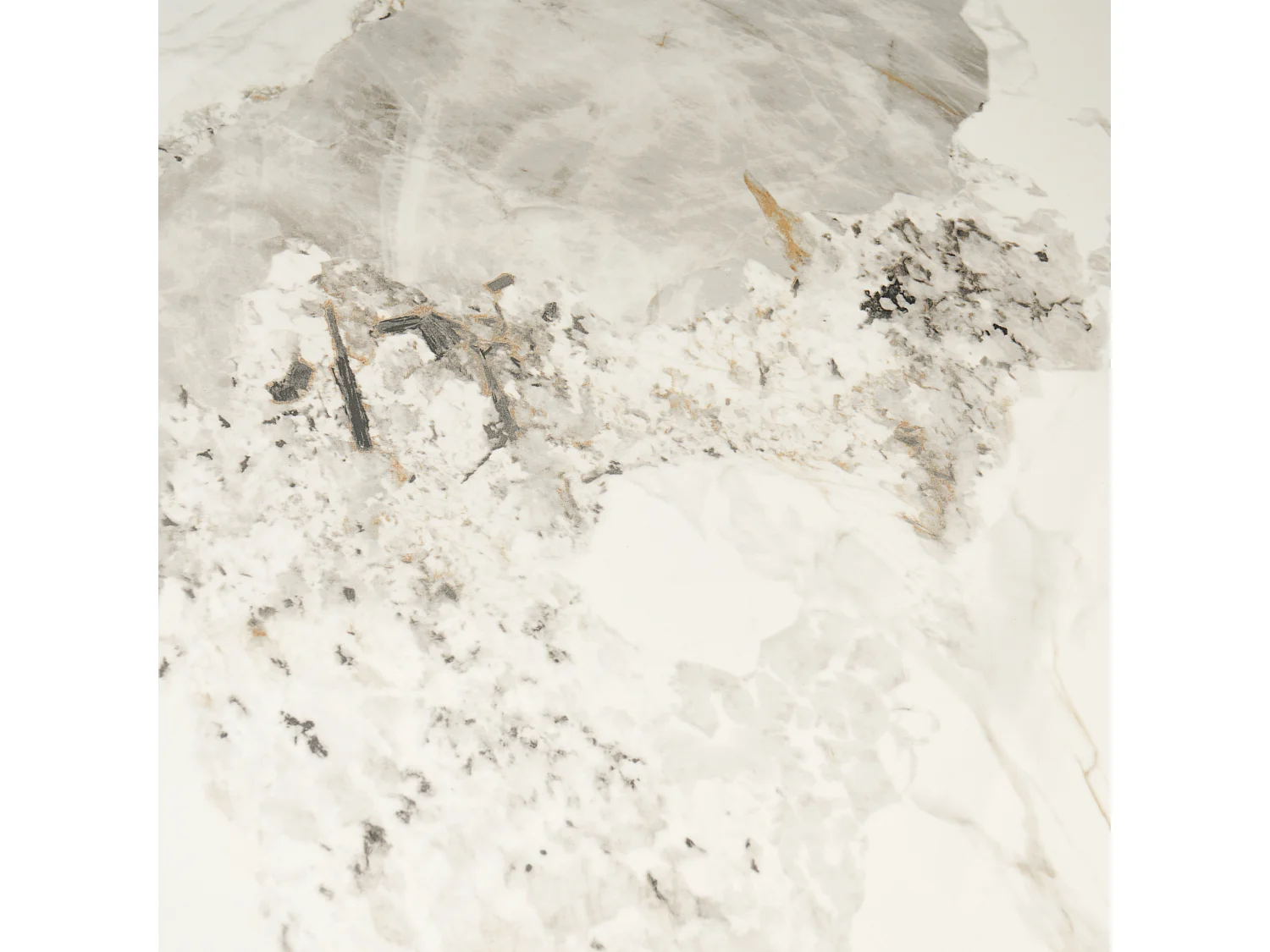 Table de repas CLARENCE Marbre blanc 70 cm Céramique 120 cm