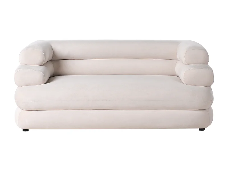 Canapé 2 places HELLE Velours Beige clair