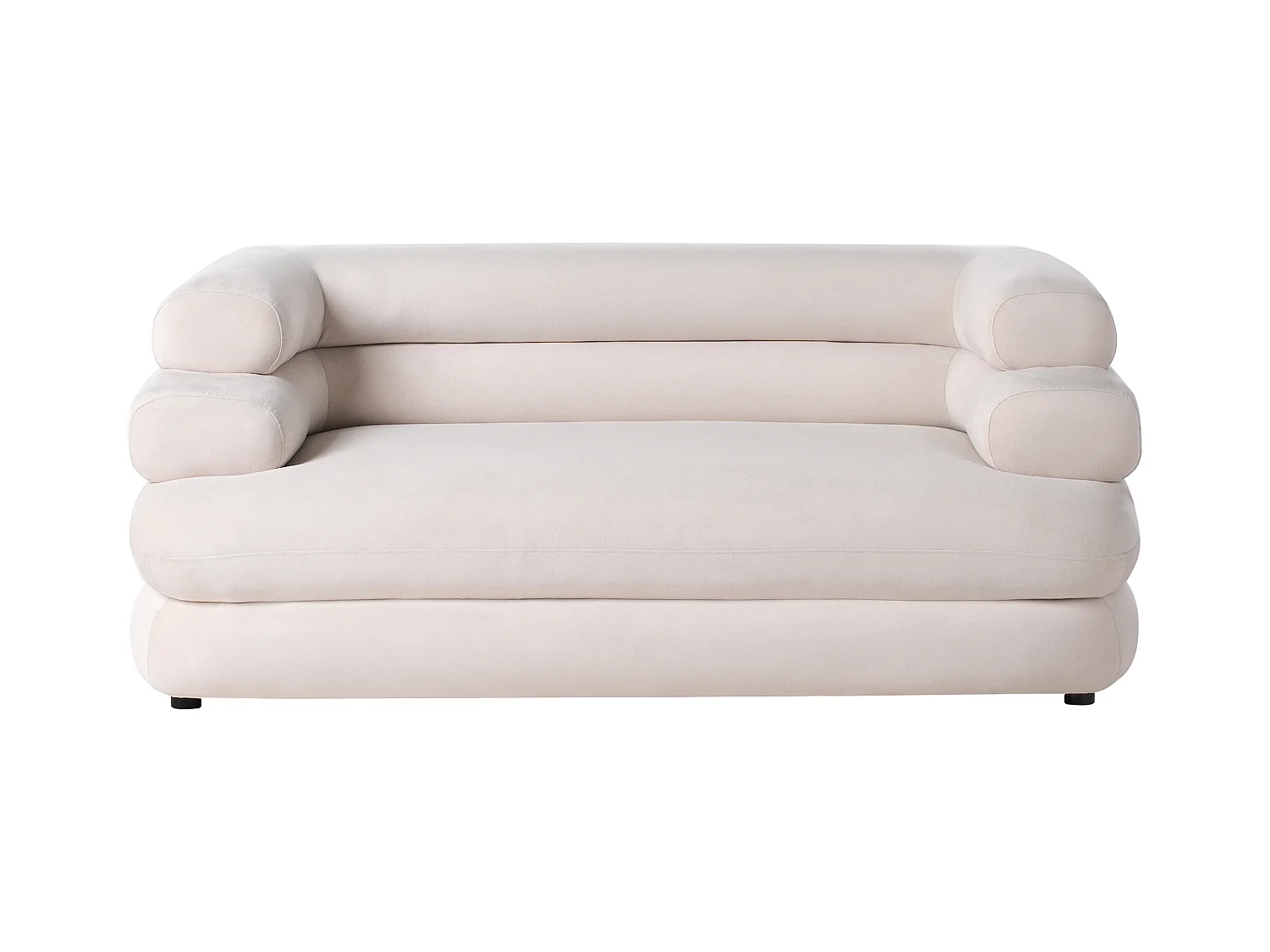 Canapé 2 places HELLE Velours Beige clair