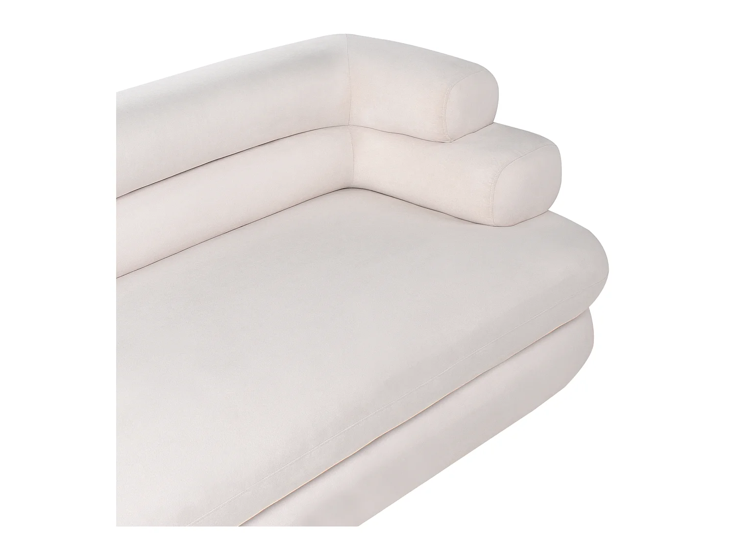 Canapé 2 places HELLE Velours Beige clair