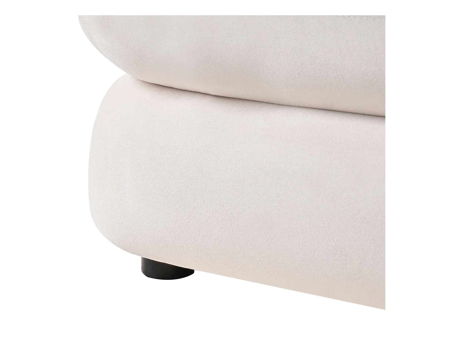 Canapé 2 places HELLE Velours Beige clair