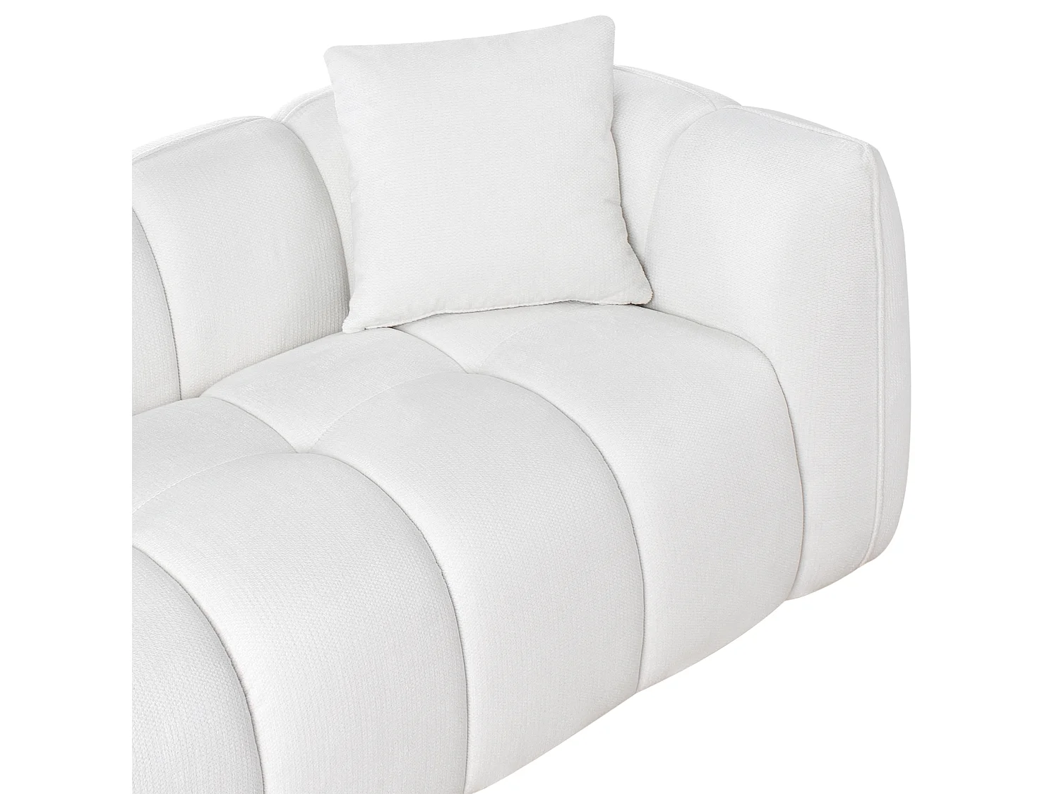 Canapé 2 places NESS Tissu Blanc cassé