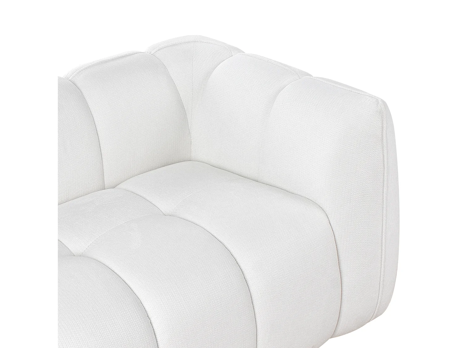 Canapé 2 places NESS Tissu Blanc cassé