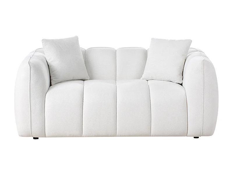 Canapé 2 places NESS Tissu Blanc cassé