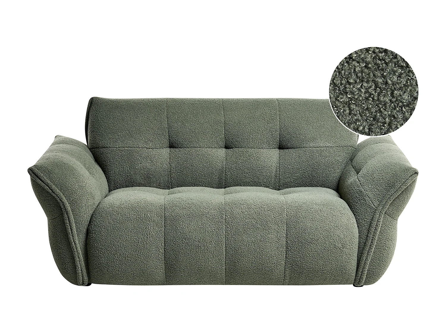 Canapé 2 places HALBA Bouclé Vert
