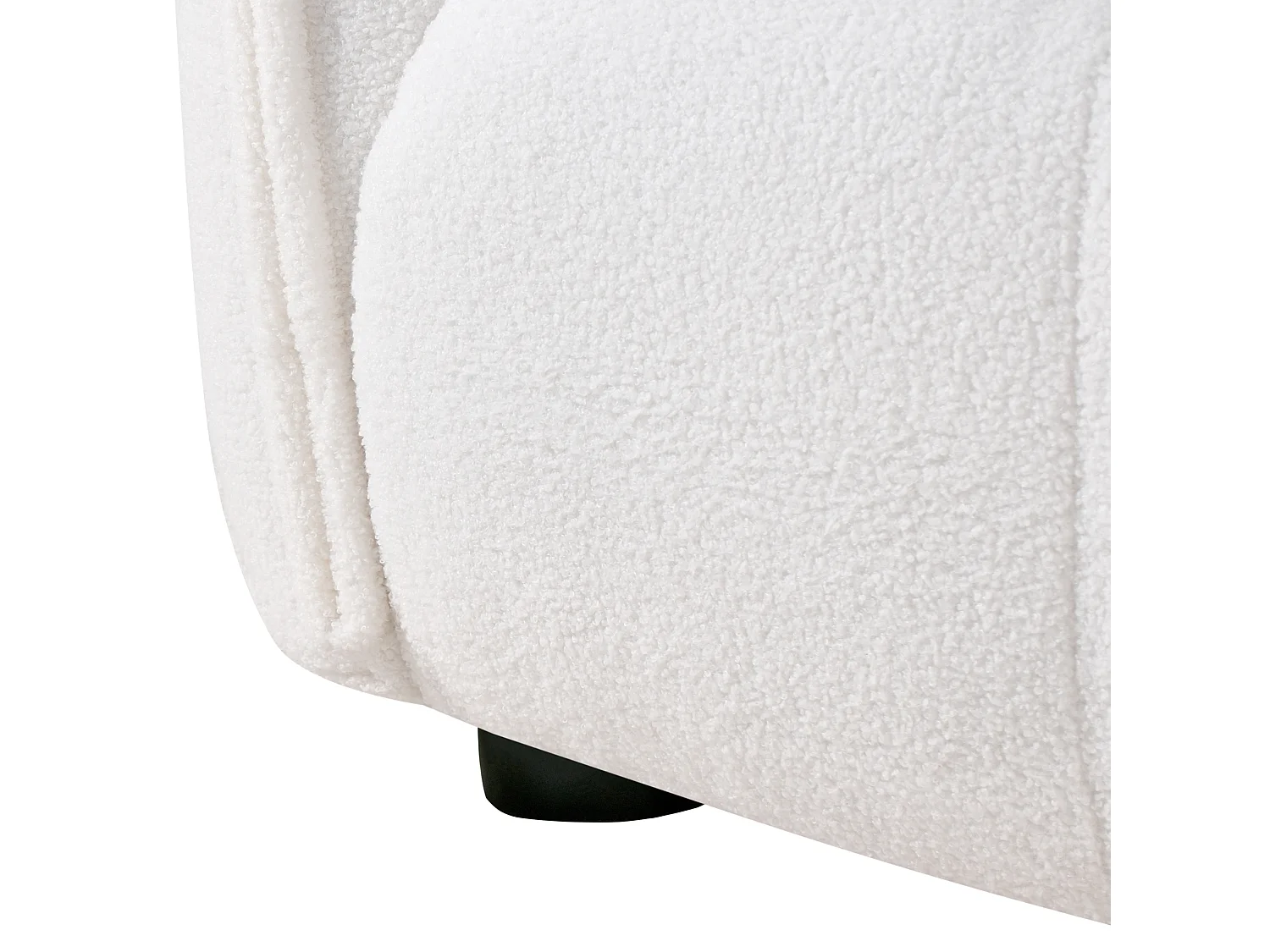 Canapé 2 places HALBA Bouclé Blanc