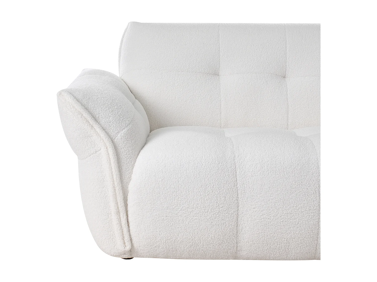 Canapé 2 places HALBA Bouclé Blanc