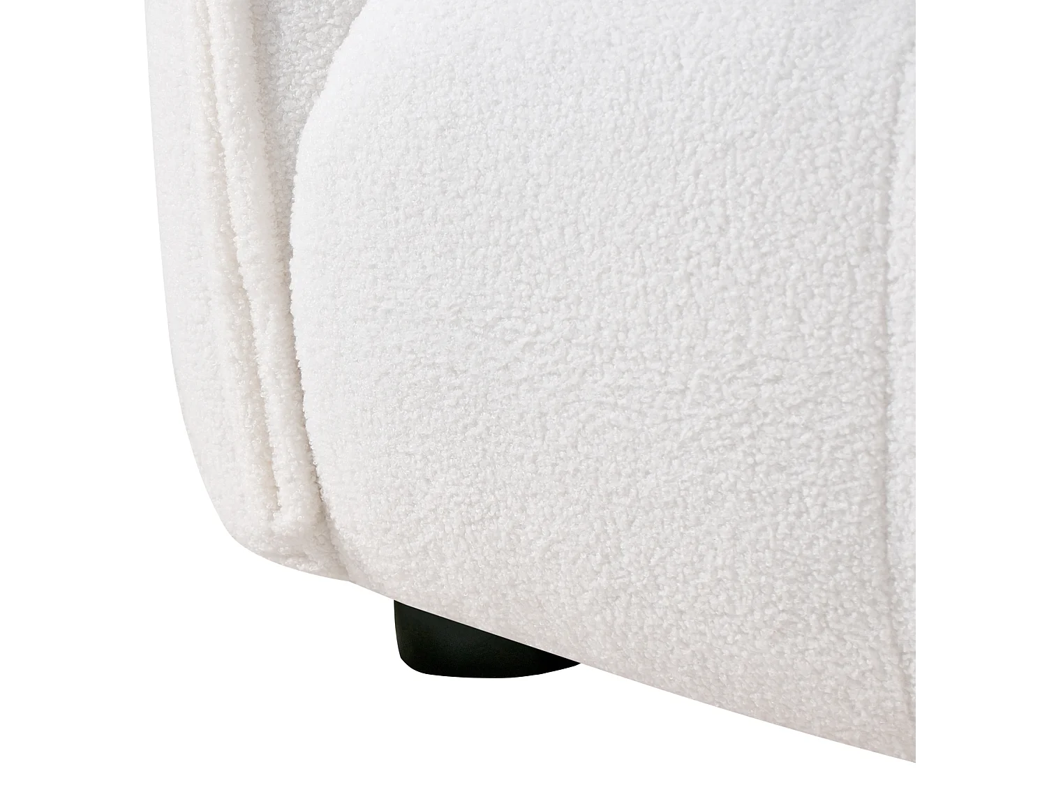 Canapé 2 places HALBA Bouclé Blanc