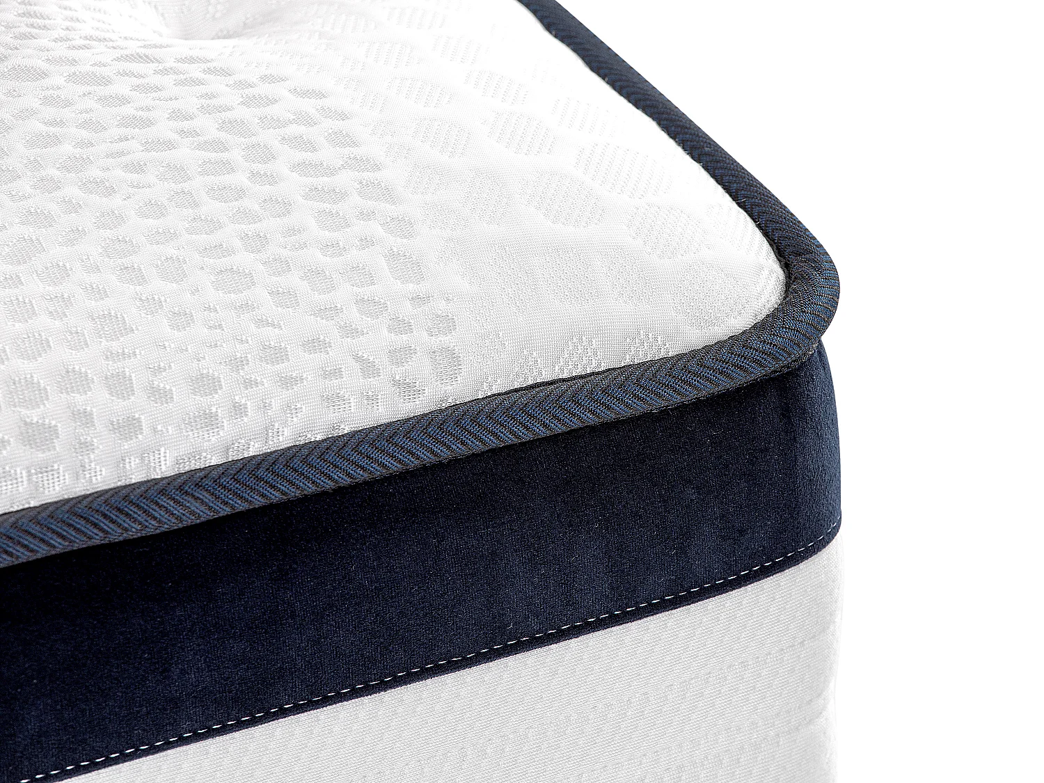 Ensemble 140 x 190 cm sommier coffre naturel clair + matelas ressorts ensachés 5 zones coutil rafraichissant ép.28cm - KOROVOU de YSMÉE