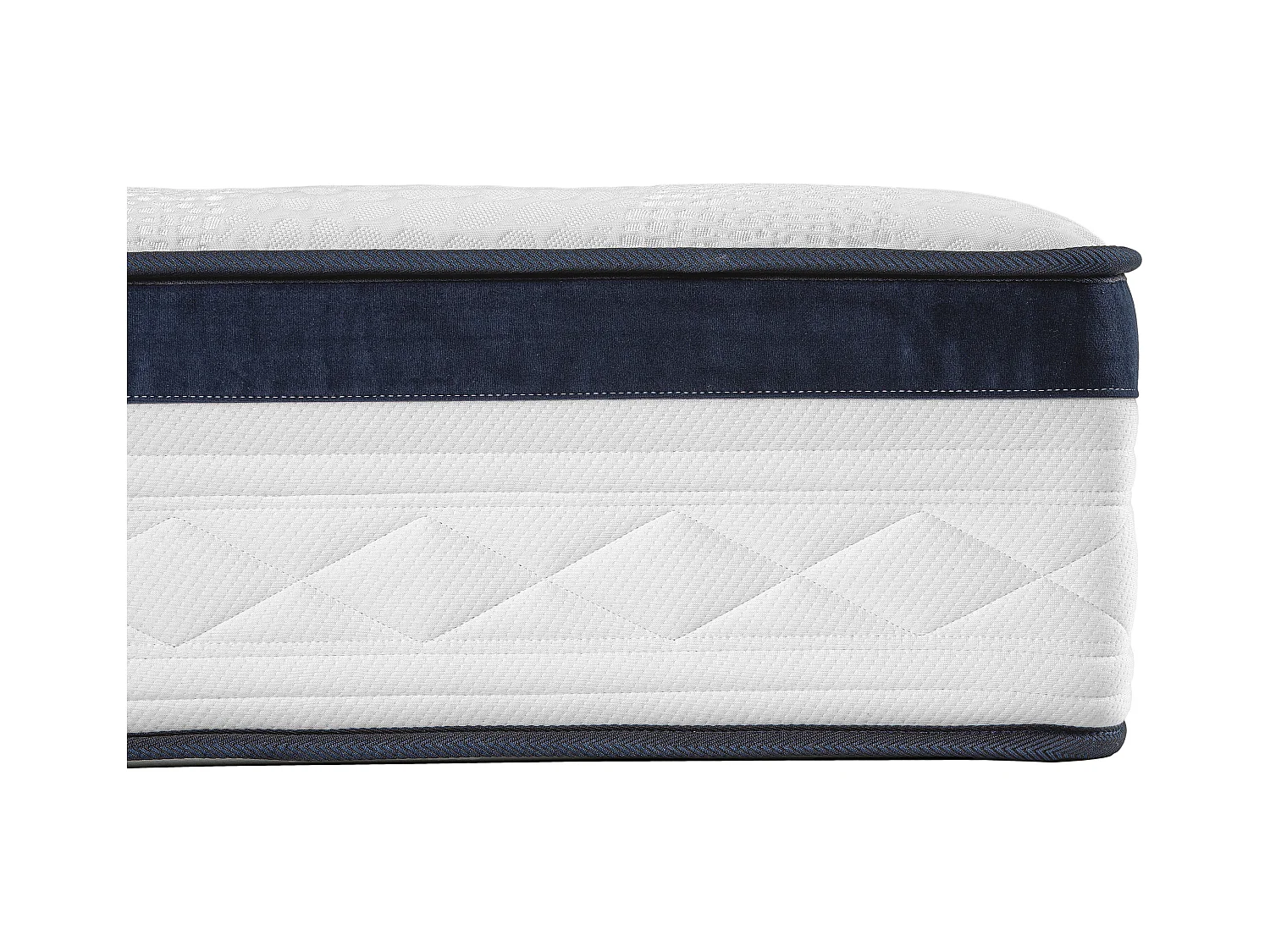 Ensemble 160 x 200 cm sommier coffre blanc + matelas ressorts ensachés 5 zones coutil rafraichissant ép.28cm - KOROVOU de YSMÉE