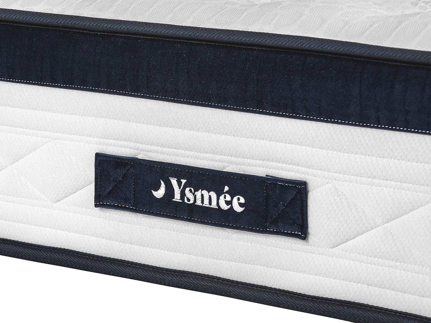 Ensemble 160 x 200 cm sommier coffre blanc + matelas ressorts ensachés 5 zones coutil rafraichissant ép.28cm - KOROVOU de YSMÉE