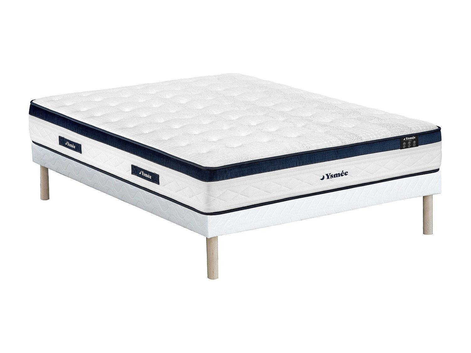 Set 140 x 190 cm - Boxspringuntergestell - Taschenfederkernmatratze 5 Zonen günstig online kaufen