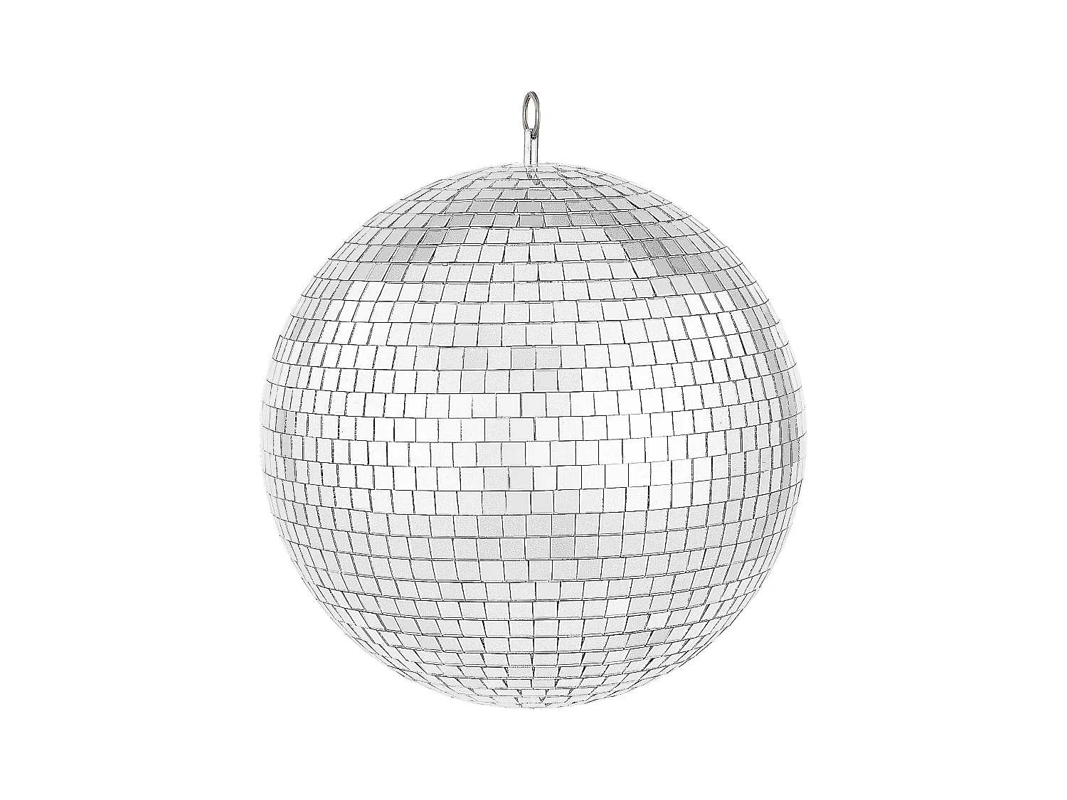 Boule Disco Miroir SucceBuy de 30 CM avec Anneau de Suspension pour Fêtes