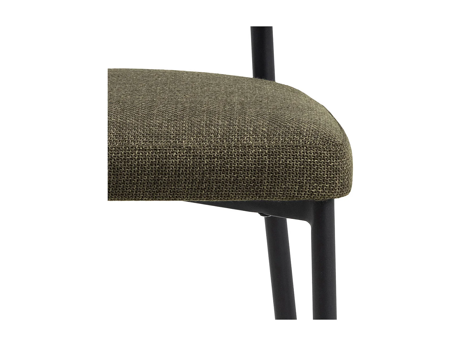 Edina chaise de salle à manger tissu vert.