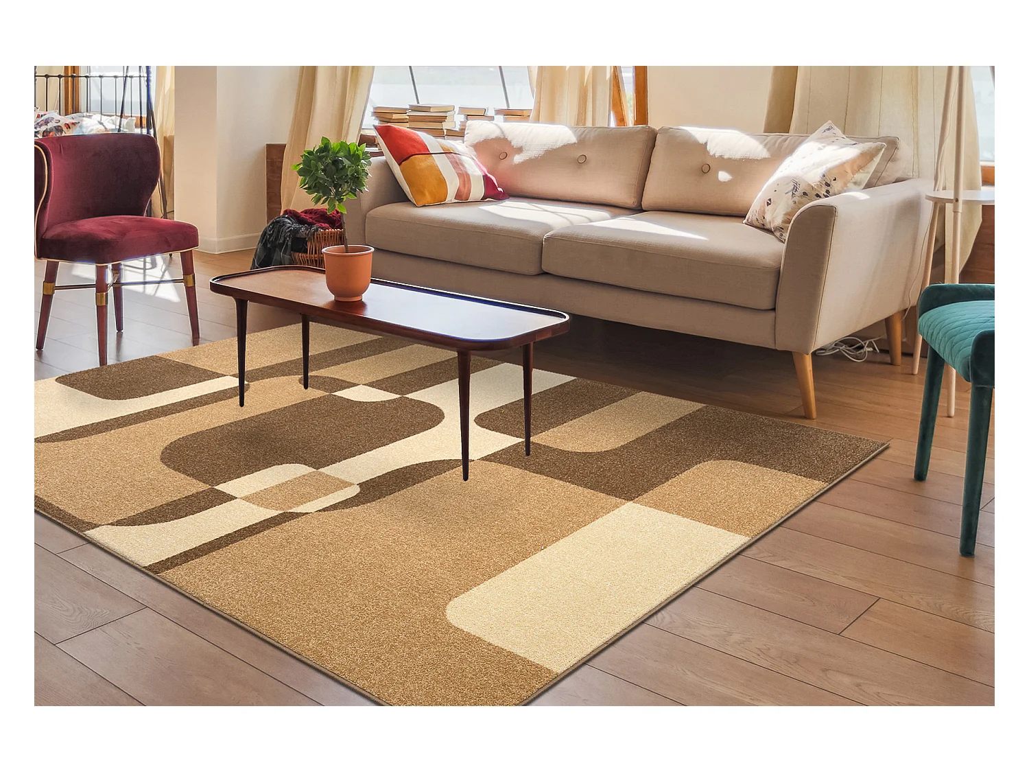 Tapis KARMEL SEPIA noix  120x170 cm