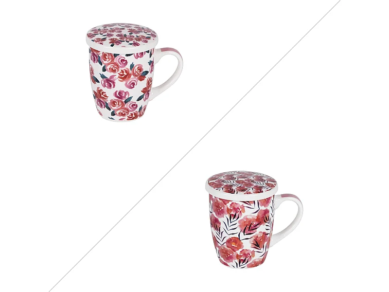 Coffret tisanière avec filtre Rosalia 36 cl (lot de 2)