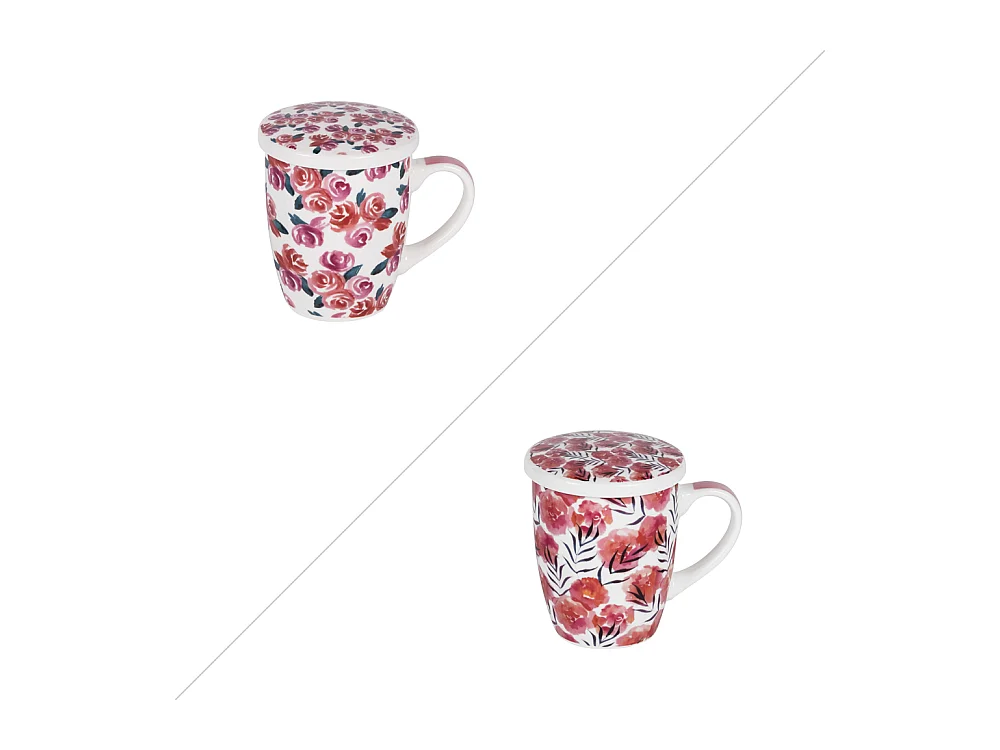 Coffret tisanière avec filtre Rosalia 36 cl (lot de 2)