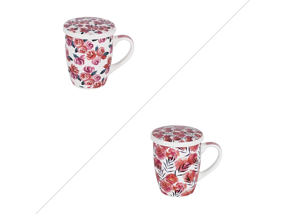 Coffret tisanière avec filtre Rosalia 36 cl (lot de 2)