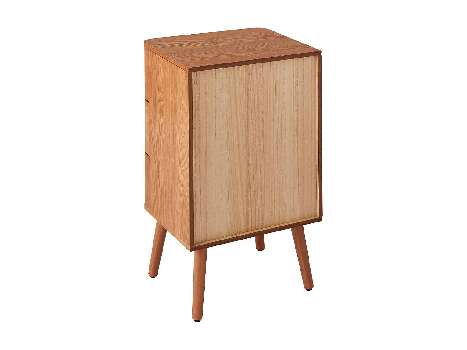 Comodino con 3 cassetti e frontali dai bordi arrotondati H71 cm - KARL