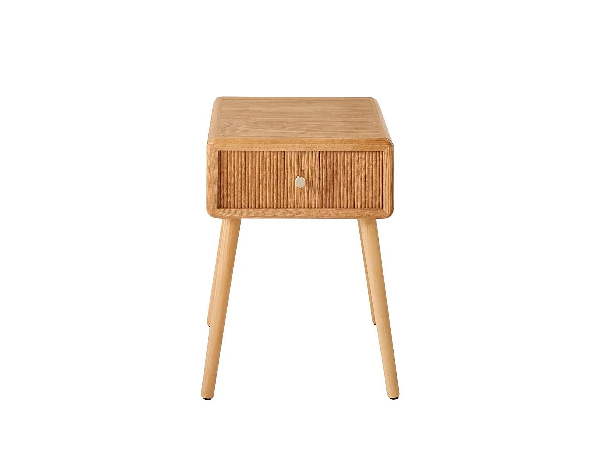 Chevet 1 tiroir avec façades lamellées H52 cm - AVA