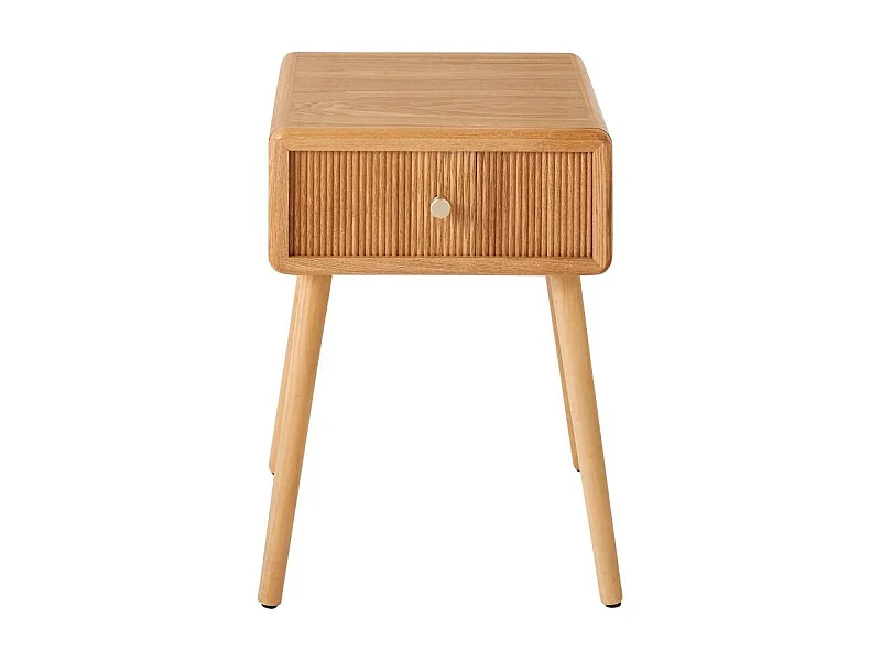 Nachtkastje met 1 lade en latteneffect front L42 cm - AVA